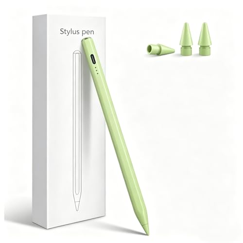 Stylus Pen for iPad 2026-2018 with 13mins Fast Charge,Tilt Sensitivity Palm Rejection Pencil for 11th (A16)/10/9/8/7/6 Gen, iPad Pro 11"/12.9"/M4/M5, iPad Air 3/4/5/M2/M3/M4 (Green) - color: green