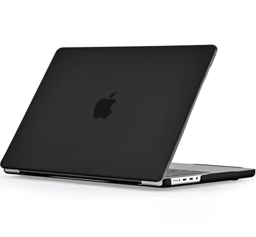 EooCoo Case for MacBook Pro 16 inch M5-M1 Pro/Max 2026-2021, Matte Black | Showcase Original Look & Logo, Sturdy Hard Shell Protection, Lightweight, Easy Snap-On, For Work, Study & Travel - color: Matte Black, size: Macbook Pro 16"