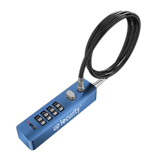 Bike Lock Cable 23.6" for Bicycle Scooter, Portable Combination Cable Lock for Luggage Suitcase Travel Safe, Combo Chain Padlock with Code, for Fridge, Cabinet, Outdoor Fence Gate, Locker - color: Blue, 23.6"(60cm)