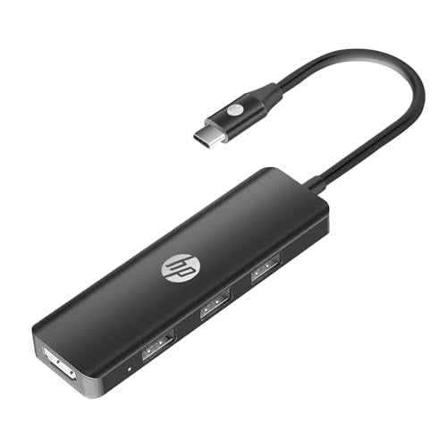 HP USB C Docking Station - 5-in-1 Multi-Port USB C Hub with 4K HDMI, 100W Power Delivery, for Laptops, MacBook, iPad, Thinkpad and More, Black - color: Black