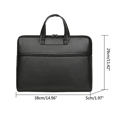 Tote Laptop Bag with Handles Zippers Organize for Notebook Computer Sleeve Handbag Bag Leather Laptop for Men - color: Blue