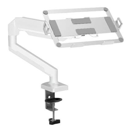 Laptop Arm Mount Adjustable Laptop Desk Mount 2-9kg Gas Spring Arm Up to 17.3 Inch Laptop Holder Tray Desktop Stand Clamp-on(Silvery)