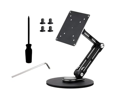 VESA Portable Monitor Stand, Compatible with Monitors Up to 19inch, Supports 50 x 50/75 x 75/100 x 100 (mm) VESA Mounting Holes, Supports Multi-Axis Rotation, Adjustable & Foldable