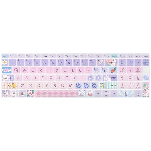 Cute Keyboard Cover for 15.6’’ HP Laptop 15-dw 15-dy 15-ef 15-da/db/bs 15-dy5033dx 15-dw0083wm 15-ef2126wm 15-da0014dx, Envy x360 15m-dr/ds 17-bs/bw, Pavilion 15-cs/cc, Cute Bunny - color: Cute Bunny