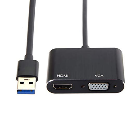 chenyang USB 3.0 2.0 to HDMI VGA HDTV Adapter Cable External Graphics Card for Windows Laptop - color: USB 3.0 2.0 to HDMI VGA