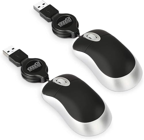 EEEKit Ultra Compact 3-Button USB Mouse, Black, 3 x 1.57 x 0.98 in - color: Black
