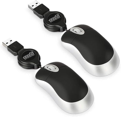 EEEKit Ultra Compact 3-Button USB Mouse, Black, 3 x 1.57 x 0.98 in - color: Black