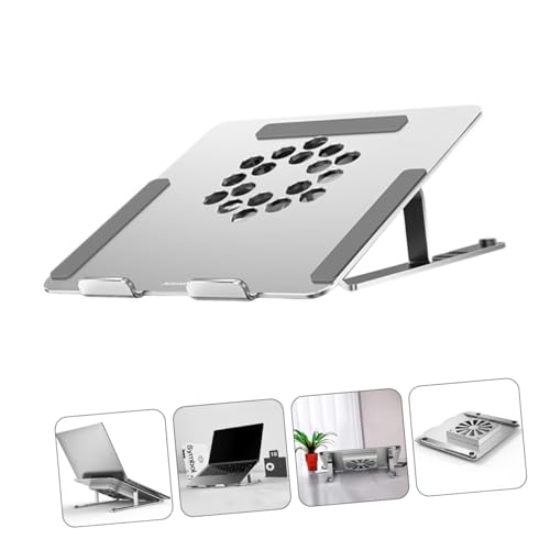 NUOBESTY Adjustable Laptop Cooler with RGB Height Angle Adjustable Cooling Pad for Improved Ventilation Compatible with All Laptops