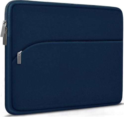 Laptop Sleeve 14 inch, Slim Portable Monitor Protective Cover with Front Pocket, Traveling Carrying Laptop Case Compatible for MacBook Air/Pro, HP, Dell, Lenovo, Acer, Deep Blue - color: Deep Blue, size: 14 inch