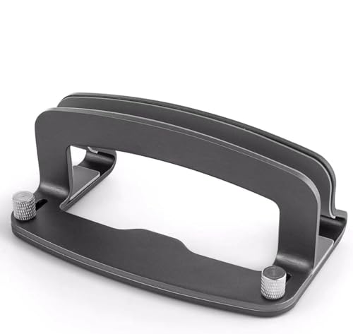 LOTEYIKE Aluminum Vertical Laptop Stand, MacBook Pro Laptop Vertical Stand Dock Holder with Adjustable Slot Fits All Laptops Notebook Tablets MacBook Air- Save Space & Improve Airflow, Grey | with Adjustable Slot Fits All Laptops Notebook Tablets MacBook