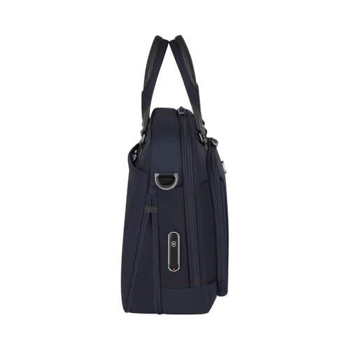 Victorinox Werks Traveler 7.0, Compact Briefcase, Briefcase with 14" Laptop and 11’’ Tablet Compartment, Navy Blue