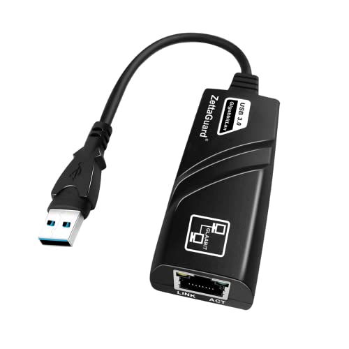 (Upgraded) Zettaguard USB 3.0 and 2.0 to Ethernet 10/100/1000 Fast LAN Wired Network USB Ethernet Adapter for MacBook, Chromebook, Windows 10 and compatible with Nintendo Switch.