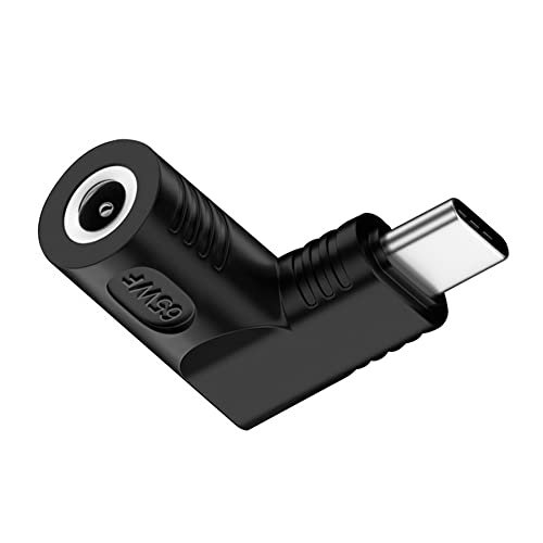 DC Jack 5.5x2.5mm Input to USB-C Type-C Angled 90 Degree Power Plug Charge Adapter for Laptop Phone - style: 5.5x2.5mm