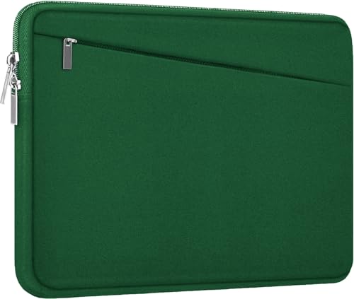 15.6 inch Laptop Sleeve, Durable Carrying Bag Protective Case Briefcase Handbag with Front Pocket, Slim Computer Cover for 15-16 Inch HP, Dell, Lenovo, Asus, Notebook, Dark Green - color: Dark Gree, size: 15.6 Inch