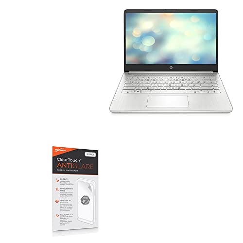 BoxWave Screen Protector Compatible with HP Touchscreen Laptop AMD Ryzen 7 5700U (15.6 in) - ClearTouch Anti-Glare (2-Pack), Anti-Fingerprint Matte Film Skin