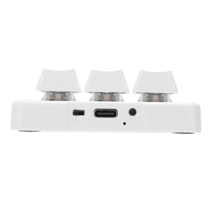 GOWENIC 3 Key Keyboard, Multi System Compatibility, Customizable Mechanical Keypad, Compact and Portable, for Universal Computer (White OEM: 75503-35061-A0, 7550335061A0) - color: White OEM: 75503-35061-A0, 7550335061A0
