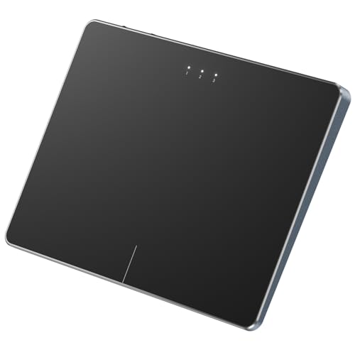 ProtoArc T1 Plus Bluetooth Trackpad for Windows 10/11, Large Multi-Gesture Touchpad with High-Precision Wireless Trackpad Mouse for Desktop and Laptop, Grey Black