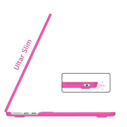 B BELK for MacBook Air 13.6 inch Case M5 2026 2025 2024 2023 2022 M4 M3 M2 | A3449 A3240 A3113 A2681, Plastic Hard Shell for MacBook Air 13 inch Case with Keyboard Cover & Screen Protector, Hot Pink - color: Hot Pink