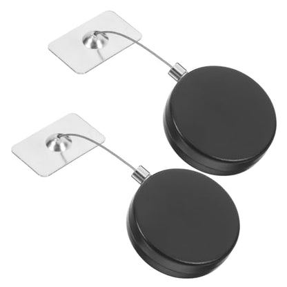 2pcs Retractable Wire Rope Lock Security Cable Lock Steel Cable for Tv Laptop Theft Deterrent