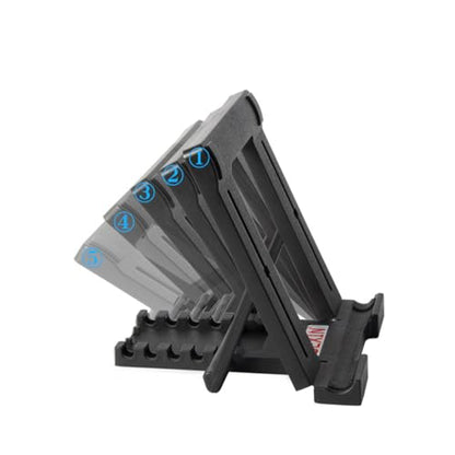 ARTIBETTER Adjustable Portable Tablet Holder Stand Mini Folding Flat Plate Bracket Compatible with Tablets and Laptops for Vertical and Horizontal Viewing