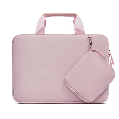 MOSISO Laptop Case 13 inch, Laptop Sleeve Carry Computer Bag | Compatible with MacBook Neo 13/Air M5 M4 M3 M2 M1/Pro M2 M1, Neoprene Bag with Handle&Detachable Small Case, Pink - color: Pink, size: 13 inch