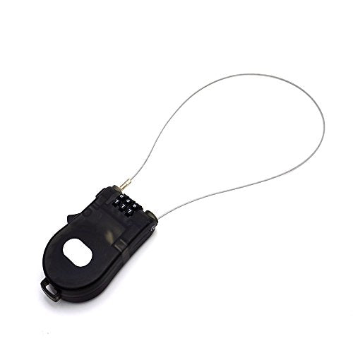 Crysto 3-Foot Retractable Cable Password Lock - color: Black