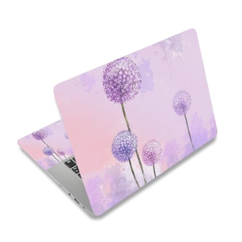 12.1 13 13.3 14 15.4 15.6 Inches Laptop Skin Sticker Decal Universal Vinyl Netbook Sticker Reusable Notebook PC Art Decal Protector Cover, Waterproof & Scratch-Resistant (Purple Dandelion) - color: Purple Dandelion