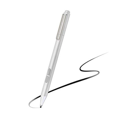 Uogic Pen for Microsoft Surface, 90-Day Battery Life, Smooth Writing, Palm Rejection, 1024 Levels Pressure, Flex & Soft HB Nib, for Surface (Pro, Studio, Book, Laptop, Go) - color: Silver