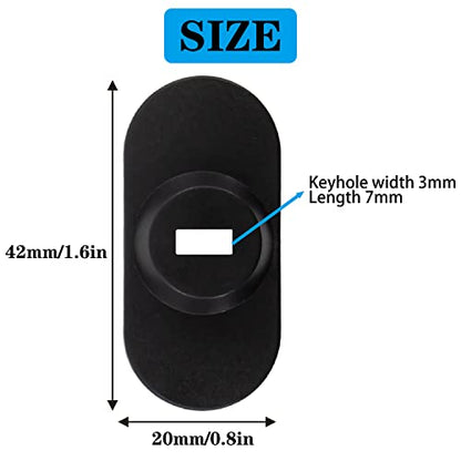 5Pack Anti Theft Self-Adhesive Security Plate with Slot for Cables to Lock Down Laptops, Mac Book, Tablets, iPad, or Other Computer (Black) - color: Black lock slot-5Pack