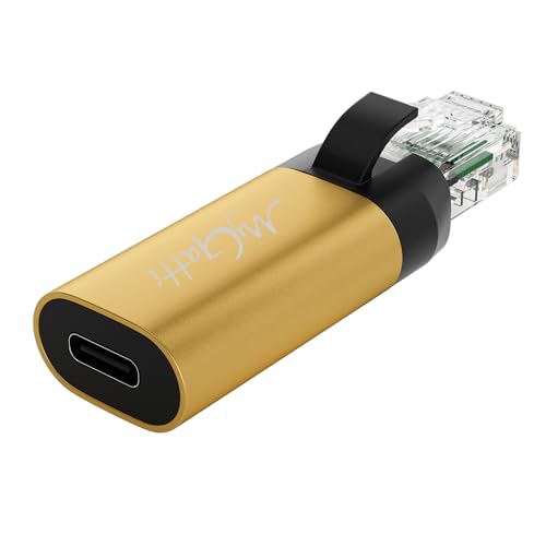 USB C to Ethernet Adapter, New Idea RJ45 Male to USB C Female Network LAN Adapter, Built-in Smart Chip, Simply Insert Daily Charging Cables to Access The Internet - style: RJ45 to USB-C Adapter