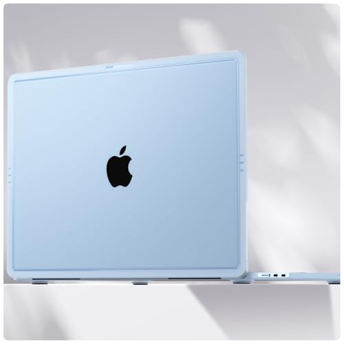 Soonjet for MacBook Air 15 inch Case M5 M4 M3 M2 2026-2023 Mac Laptop Cover | Anti Crack, Matte Sky Blue Clear, Color Match, Fingerprint & Scratch Resistant, Protective Hard Shell, Ultra Thin & Light - color: Sky Blue Clear