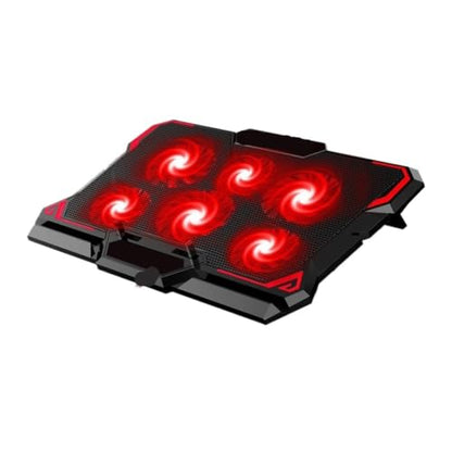 17inch Gaming Laptop Cooler Six Fan Led Screen Two USB Port 2600RPM Laptop Cooling Pad Notebook Stand for Laptop(C) - color: C