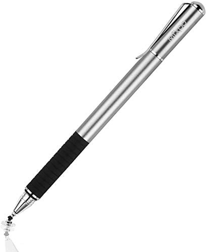 Mixoo Stylus Pen for Touchscreen, 2-in-1 Disc and Fiber Tip Sensitivity and Precision, Stylus for iPad, iPhone Tablet Phone Switch Chromebook All Touch Screens Devices - color: Space Gray
