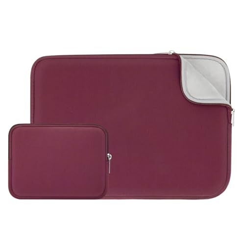RAINYEAR 13.3 Inch Laptop Sleeve Carrying Case with Accessories Pouch, Red | Protective Soft Fluffy Lining Portable Carrying Bag for 13.3 Inch Computer Chromebook 14 inch MacBook Pro/Max M1 M2 M3 M4 M5 - color: Red(upgraded Version), size: 13"-13.3"
