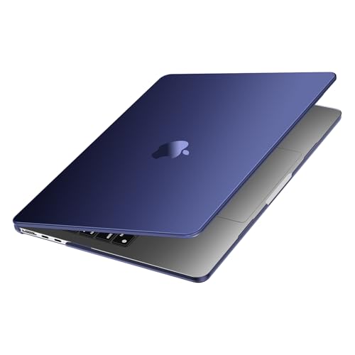MOSISO Compatible with MacBook Air 13 inch Case M5 2026 M4 M3 M2 2025-2022 A3449 A3240 A3113 A2681, Seamlessly Closes Anti-Crack&Anti-Fingerprints Hard Shell for MacBook Air 13.6 Case, Navy Blue - color: Navy Blue