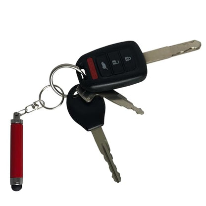 BoxWave Stylus Pen Compatible with Acer Chromebook 317 (CB317-1HT) - Bullet Capacitive Stylus, Mini Stylus Pen with Keyring Loop - Ruby