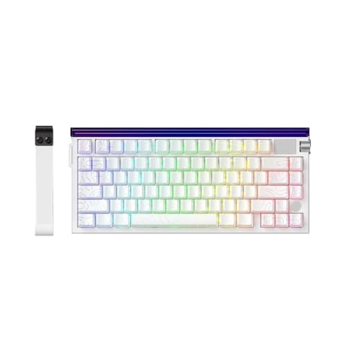 R85HE Magnetic Axis Gaming Wire Keyboard 8KHz Rate 0.005mm RT Precision Adjustable 5 Layer Soundproof Filling RGB(R85 HE-White Lines) - color: R85 HE-White lines