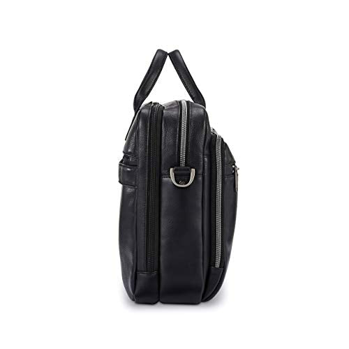 Samsonite Classic Leather Toploader Briefcase - color: Black