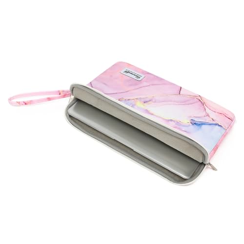 Canvaslife Laptop Sleeve Case Cover with Pocket for MacBook Pro 14 inch and 14 inch-14.4 inch HP, Lenovo, Dell, ASUS, Acer Notebook Computer (New Pink Marble) - color: New Pink Marble, size: 14 inch / 14.0 inch