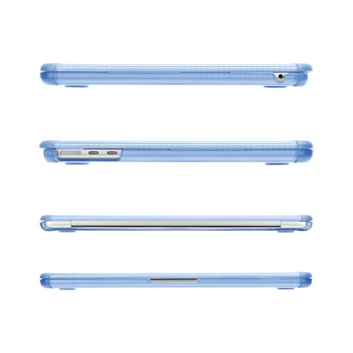 MOSISO Compatible with MacBook Air 13 inch Case M5 2026 M4 M3 M2 2025-2022 | A3449 A3240 A3113 A2681, 3 in 1 Kit Crack-Resistant Heavy Duty Protective Hard Shell Case Cover with TPU Bumper, Air Blue - color: Air Blue