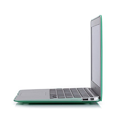 RUBAN Case Compatible with MacBook Air 13 Inch (Models: A1369 & A1466, Older Version 2010-2017 Release), Slim Snap On Hard Shell Protective Cover and Keyboard Cover, Green - color: Green