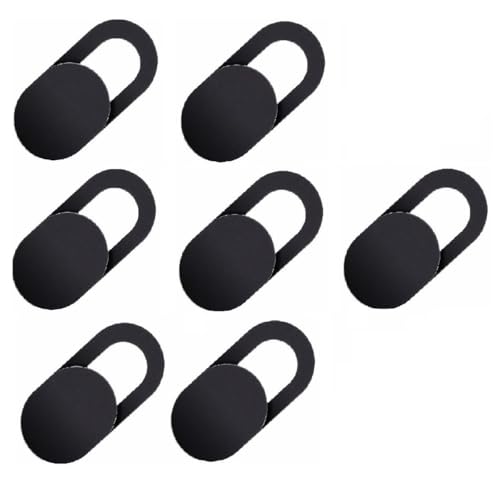 Webcam Cover (7 Pack), 0.03 inch Ultra Thin Laptop Camera Cover Slide for iPhone iPad MacBook Pro Computer iMac Cell Phone PC Accessories Camera Blocker Slider, Great for Privacy - Black