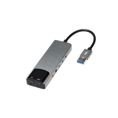 Tangxi USB to 3.5mm Jack Audio Adapter Cable with SPDIF, Virtual 7.1 Surround Sound External USB 2.0 Sound Card Adapter, Plug and Play for Laptop PC Computer