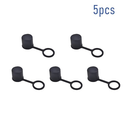5 PCS BNC-B Port Anti-dust Plugs, Silicone Covers Caps Stoppers, Port Protector for Laptop, Phone, ID; 0.35" - size: BNC-B/Black/5 PCS