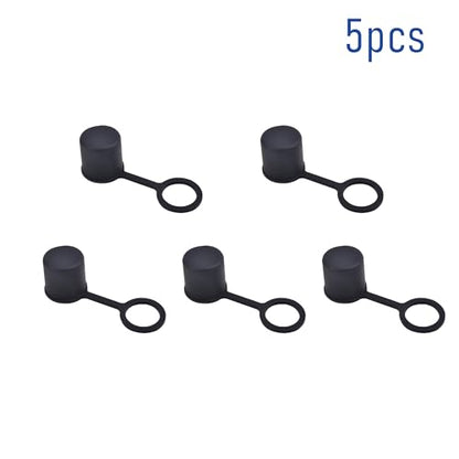 5 PCS BNC-B Port Anti-dust Plugs, Silicone Covers Caps Stoppers, Port Protector for Laptop, Phone, ID; 0.35" - size: BNC-B/Black/5 PCS