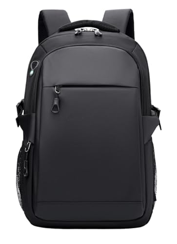 JiaYou Laptop Backpack for Men and Women 14 Inch Water Resistant Business Travel Daypack with USB Charging Port(Black,14 Liters) - color: Black