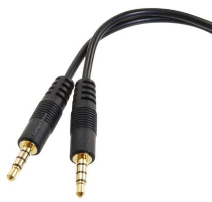 CablesOnline 3.5mm TRRS Female to Dual TRRS Male Stereo 4-Pole Splitter Cable, IP-Y03