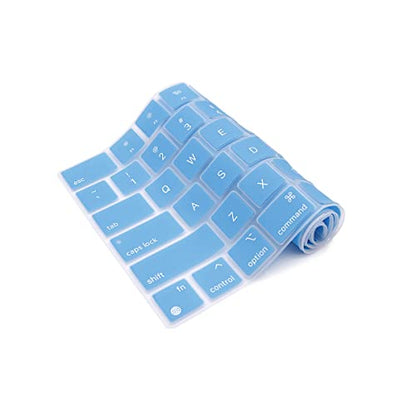Se7enline Compatible with MacBook Keyboard Cover Skin for Mac Neo & Air 13/15 & Pro 14/16 inch (M5 M4 M3 M2 M1 A18 Pro) 2026/2025/2024/2023/2022/201 Silicone Waterproof Dustproof Durable,Aqua Blue - color: Aqua Blue
