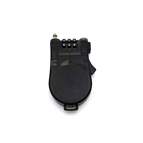Crysto 3-Foot Retractable Cable Password Lock - color: Black