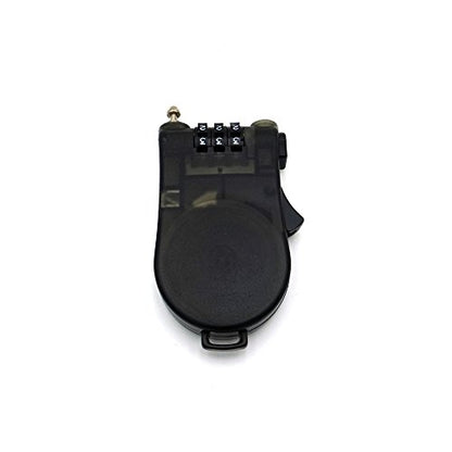Crysto 3-Foot Retractable Cable Password Lock - color: Black